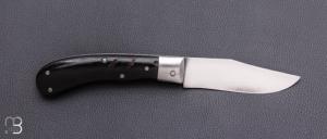    Couteau "cran carré" Pierre Henri Monnet - Croûte de buffle et 90McV8