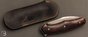 Couteau " custom " pliant de David Lespect - Ironwood et C105
