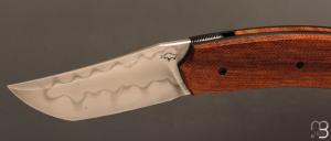    Couteau " custom " par Guy Poggetti - Micarta et lame en acier C130