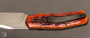   Couteau " custom " par Guy Poggetti - Os cerfé et Elmax