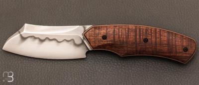  Couteau " Cleaver custom " pliant par David Lespect - Koa ondé et U10A