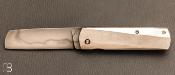 Couteau de collection modèle Kosto de Michel Grini - Titane et Micarta vintage