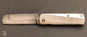Couteau de collection modle Kosto de Michel Grini - Titane et Micarta vintage