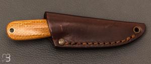 Couteau de cou Enzo Necker micarta brun