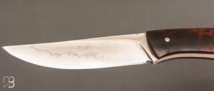   Couteau droit par Nicolas Mestrallet - Atelier du couteau de Vaunaveys - Acier C130 et bois de fer