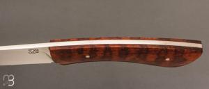   Couteau droit par Nicolas Mestrallet - Atelier du couteau de Vaunaveys - Acier C130 et amourette