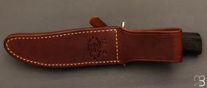  Couteau  droit Randall N°12 - 6" "Little Bear Bowie" - Micarta noir