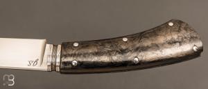    Couteau " Custom " fixe de Camille Sennegon - Fibre de carbone et lame en 80Crv2