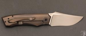    Couteau " custom frame-lock " de Berthelemy Gabriel - La Forge Agab - Titane et RWL34
