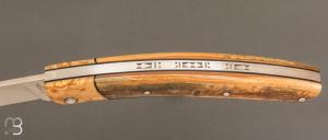 Couteau " le Thiers " par Cognet - Ivoire de mammouth et érable stabilisé