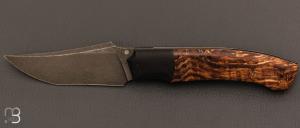 Couteau " custom " liner lock Loupe de frêne et D2 de Berthelemy Gabriel - La Forge Agab