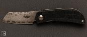 Couteau de poche Mcusta MC-211D - Damas Micarta jute noir et orange