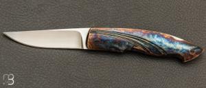Couteau pliant de collection à pompe par Alexis LeCocq