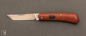  Couteau  " custom slipjoint " Micarta Canvas par Jared Oeser