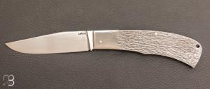 Couteau " slipjoint " full acier par Vincent Lafaye