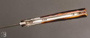  Couteau " Custom Lock Back " de Ken Steigerwalt - Damas et Amber stag 