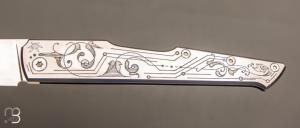    Couteau  " Slipjoint "  custom par Philippe Jourget - Titane et RWL34