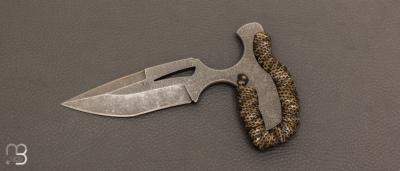 Couteau  " Divoc "  push dagger par Opus Knives - Paracorde et N690