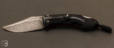 "Frelon" knife Born To Kill custom lock-back G10 and RWL-34 by Raphal Durand