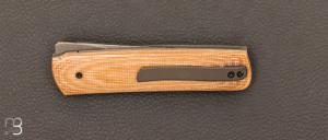 Couteau  "  Sanjo " custom Micarta et Elmax par Guy Poggetti