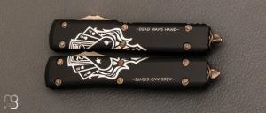 " Set de couteaux Automatique Microtech " - Ultratech® Dead Man's Hand˜ Hellhound® & Warhound™ Signature Series Bronzed Apocalyptic® Standard