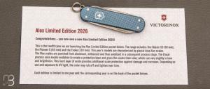    Couteau suisse Victorinox " Classic Alox Édition Limitée 2026 - Glacial Blue  " 0.6221.L26