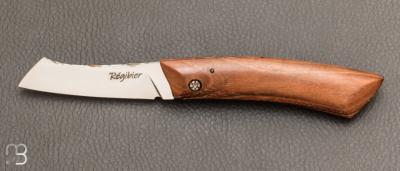Couteau "   Higorhino    "  de poche en Teck de Birmanie par Yann Régibier