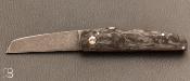 Couteau " piémontais " M390 et fibre de carbone par Richard Soler