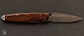 Couteau pliant MC-77D Tsuchi ironwood damas sanmai par MCUSTA