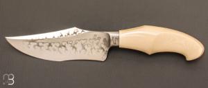 Couteau " Semi-intgral " fixe par Jan Hafinec - Micarta et C105