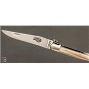 Couteau Laguiole corne blonde 11 cm avec anneau Forge de Laguiole