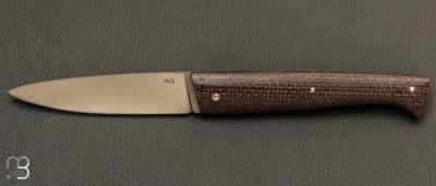 Couteau de poche Lombard Micarta par Adrien Giovaninetti