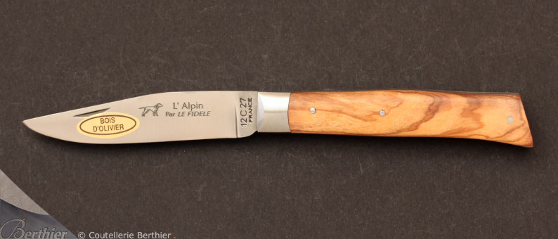 Couteau de poche Alpin Olivier par Le Fidèle