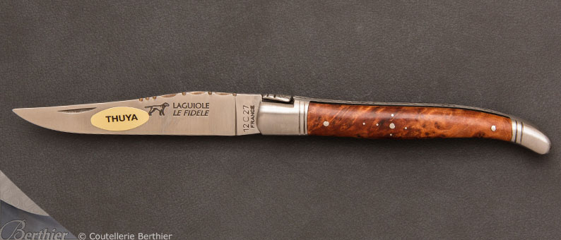 Couteau de poche Laguiole 12cm Loupe de Thuya par Le Fidèle