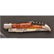 Couteau de poche Laguiole 12cm Tire-Bouchon Loupe de Thuya par Le Fidèle