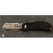 Couteau de poche Mcusta MC-211D First Production - Damas Micarta jute noir et orange