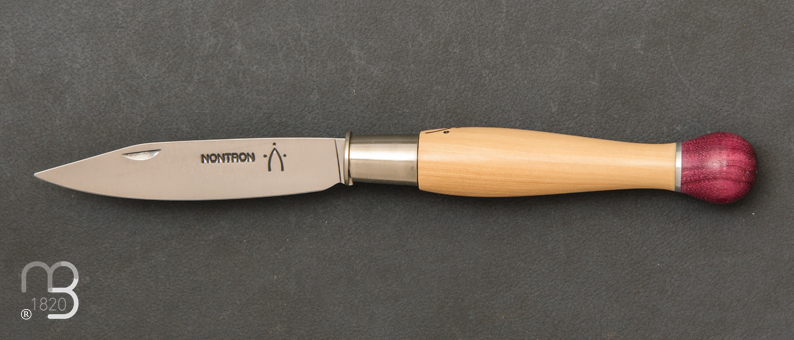 Couteau Nontron n°25 Boule Buis et Amarante