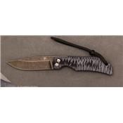 Couteau de cou le Bowie pliant G10 Bicolore Gris