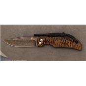 Couteau de cou le Bowie pliant G10 Bicolore Marron