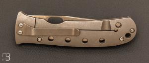 Couteau  "  Buck/Mayo Frame-lock Titanium  " par BUCK USA - Tom Mayo design
