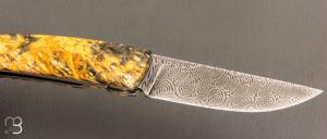 Couteau  " 1515 collection Globetrotter " par Manu Laplace - Erable négundo stabilisé