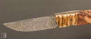  Couteau 1515 collection " Chambord " par Manu Laplace - Platane et lame damas