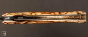 Couteau 1515 de poche collection " Primitive " par Manu Laplace - Os de cerf " chauffé "