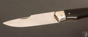   Couteau " 1820 2 pièces " custom par Mathieu Herrero - ébène et lame en 14C28N