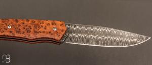  Couteau "1820" par MARGRITA David - MisterBull - Damas et Loupe de Thuya