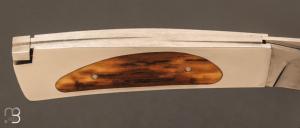  Couteau de poche 2 lames par Emile Bach van Ben - Ivoire de mammouth