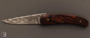  Couteau " custom " de Alain & Joris Chomilier - Damas et bois de fer 