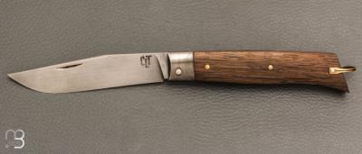    Couteau " Alpin " pliant par Tanguy Coillot - Chêne et lame en XC100