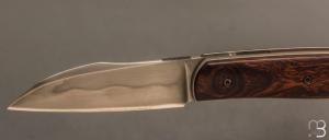 Couteau " custom " pliant de David Lespect - Ironwood et C105