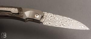   Couteau " Balrog 2.0 " liner- lock par Florian Keller - Fatcarbon et Damas inox